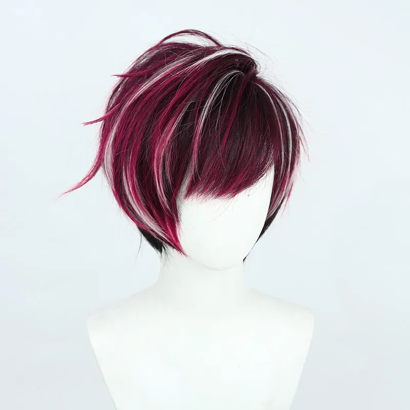 VTuber Nijisanji Ver Vermillion Cosplay Pruik Anime Game Rollenspel Party Kostuum Prop Synthetisch Haar Hittebestendige Vezel