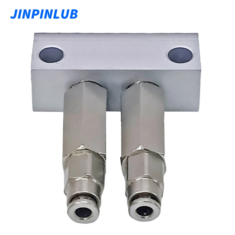 

Прецизионный дистрибьютор смазки для сброса давления JINPINLUB мук, изготовлен из медного дозирующего клапана и алюминиевого коллектора