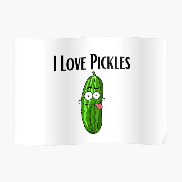 

Плакат «I Love Pickles», декор для комнаты, роспись, современное искусство, настенная забавная картина, винтажный принт для дома, без рамки