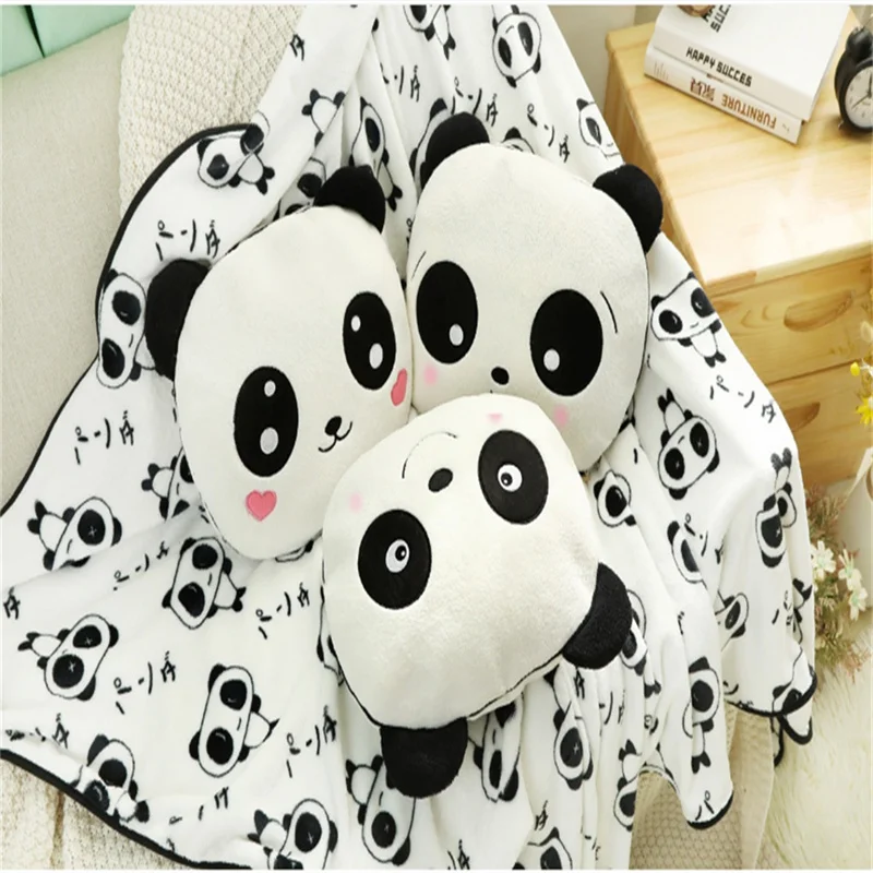 Panda Dundun Nap Pillow Blanket Lying Sleeping Pillow Car Student Two-in-one Table Cushion, Pillow and Quilt Dual-use