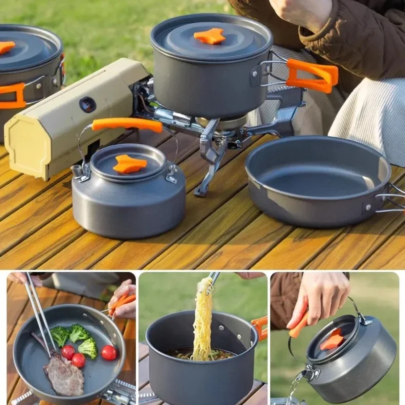 

Boiling water teapot frying pan portable field stove