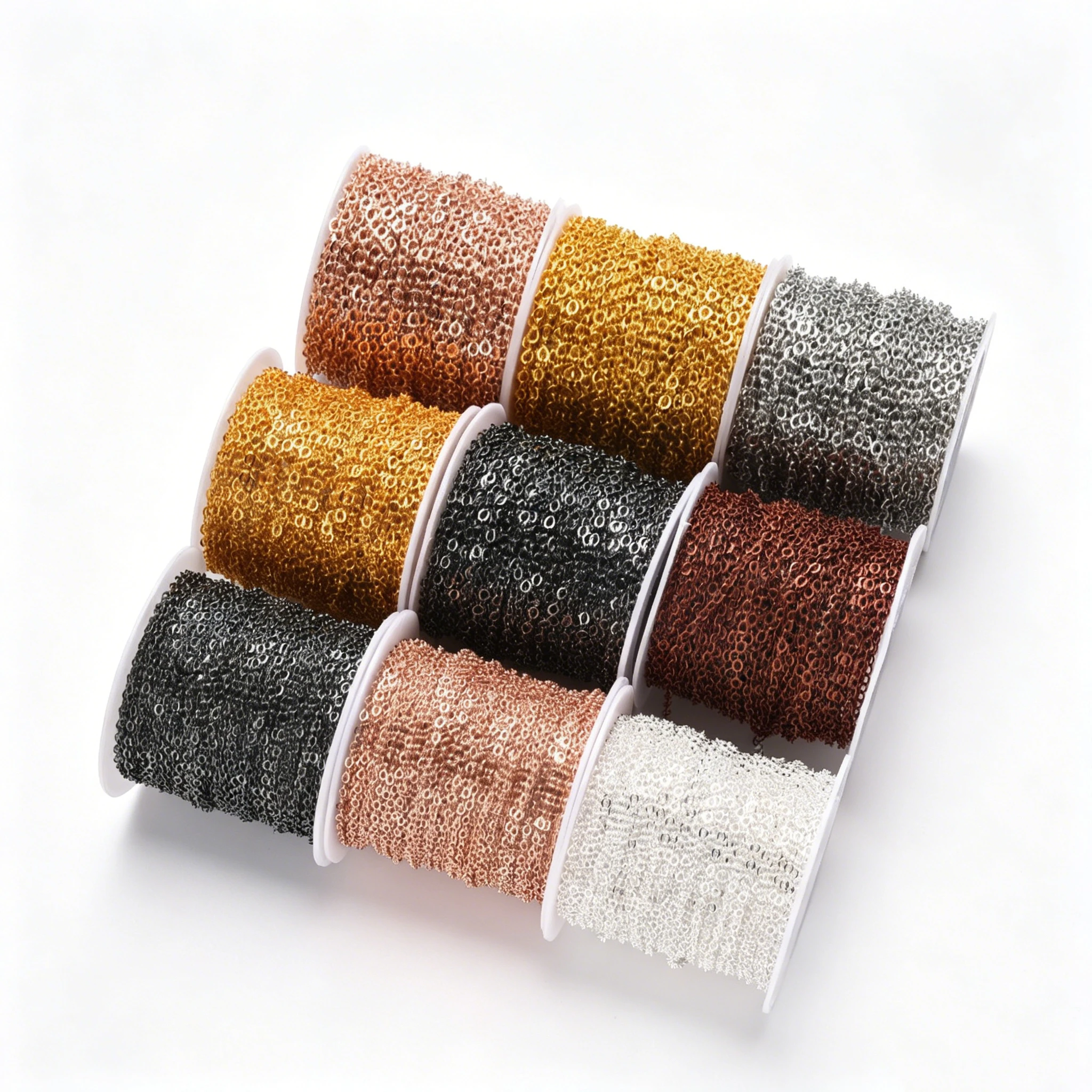 

1Meter Cross Chain O-Chain Copper Flat Chain Color Preservation DIY Jewelry Making Necklace Bracelet Tail Chain Accessories