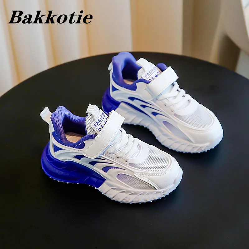 

Kids Sneakers 2023 Summer Girls Brand Shoes Boys Fashion Running Sports Chunky Trainers Breathable Children Shoes Thick Sole