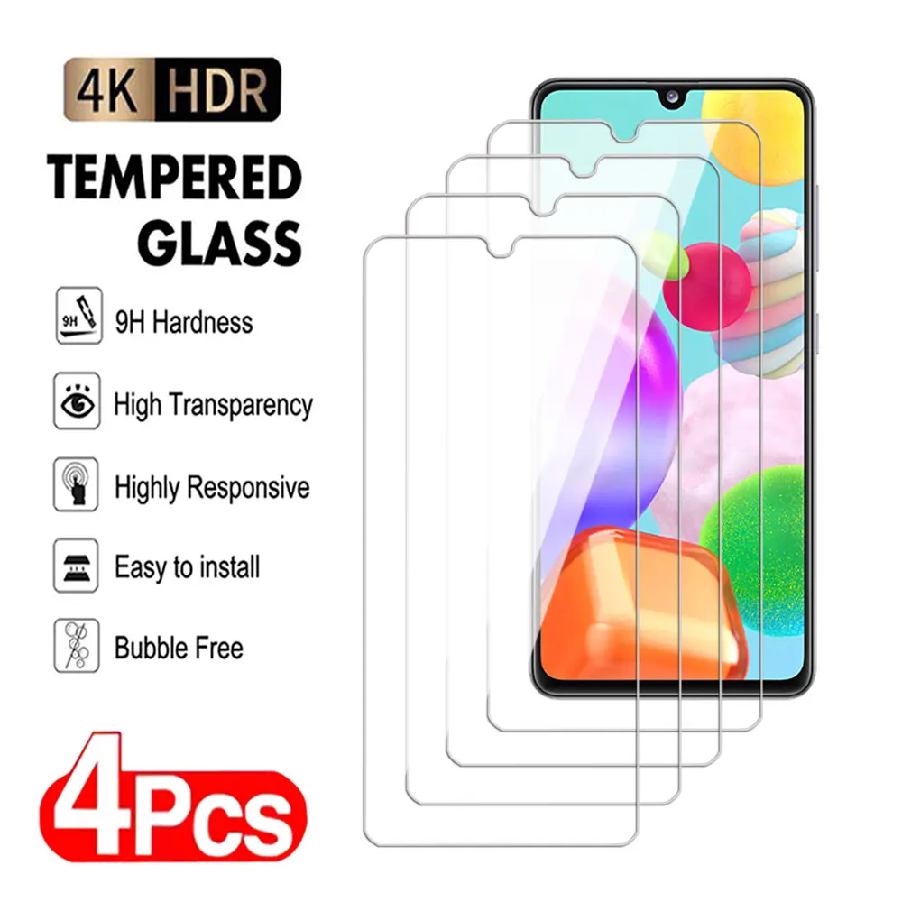 Закаленное стекло для Samsung Galaxy A01/A11/A21/A31/A41/A51/A71, пленка для защиты экрана Samsung Note 10, S10, S10e Lite, A21S, 3 шт.