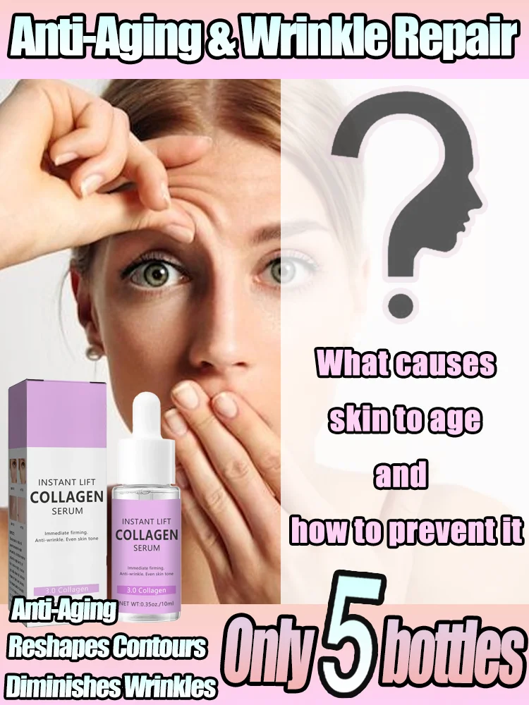 

Collagen Face Serum Wrinkle Removal Anti Aging Hyaluronic Acid Forehead Fine Lines Lifting Facial Serum Skin Care Beauty