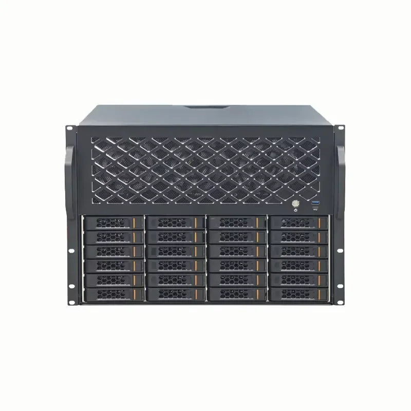 BOLRZO 24-Drive Nas Chassis Rack Mount Support ATX main board redundant power supply 360 water-cooled storage server