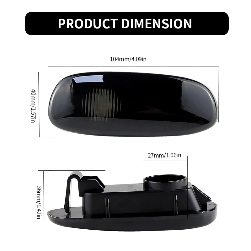 2PCS No Bulbs Car Fender Side Marker Light Housing For Subaru Impreza 1993 1994 1996 1997 1998 1999 2000 2001 Smoked/Clear Lens