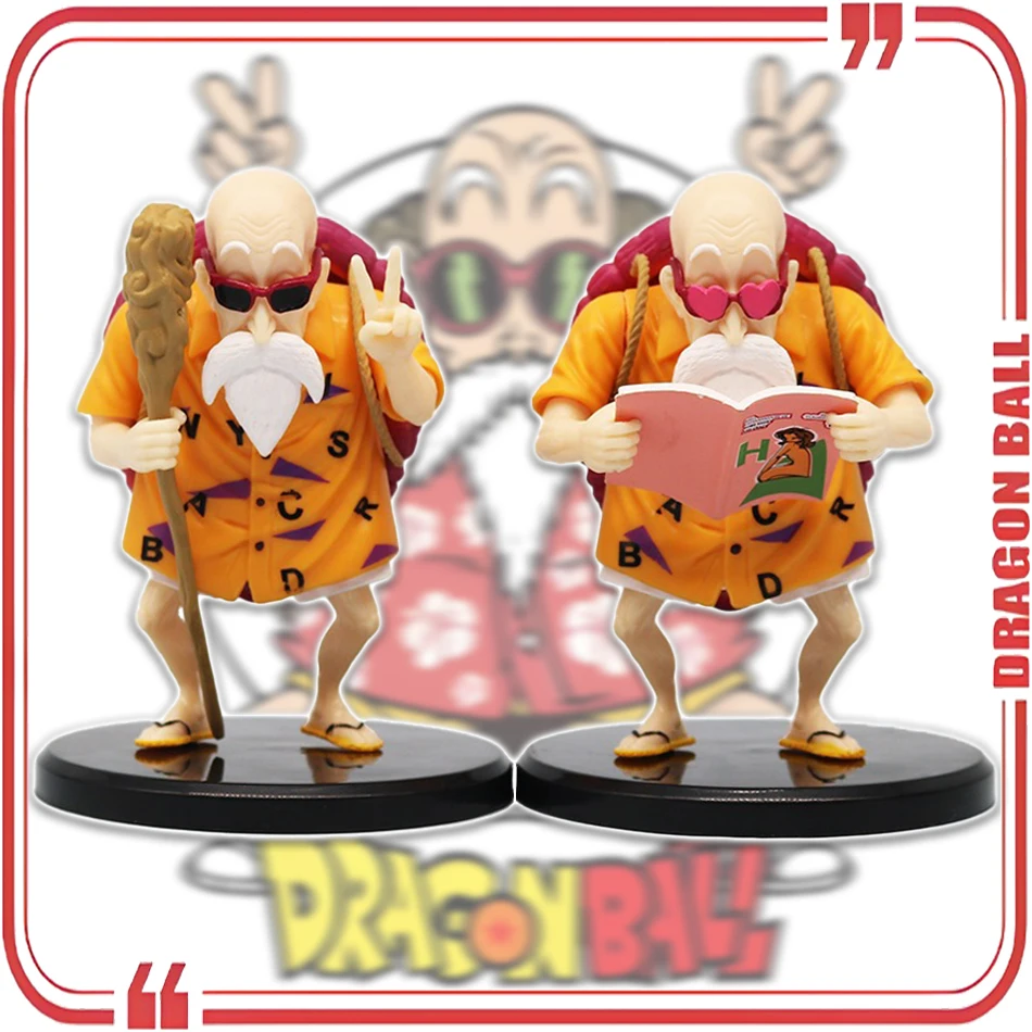Figura de Dragon Ball de Anime, gesto Biye, Lecherous Master Roshi, figuras de acción de Pvc, colección de estatuas Kame Sennin, modelo de juguetes, regalos