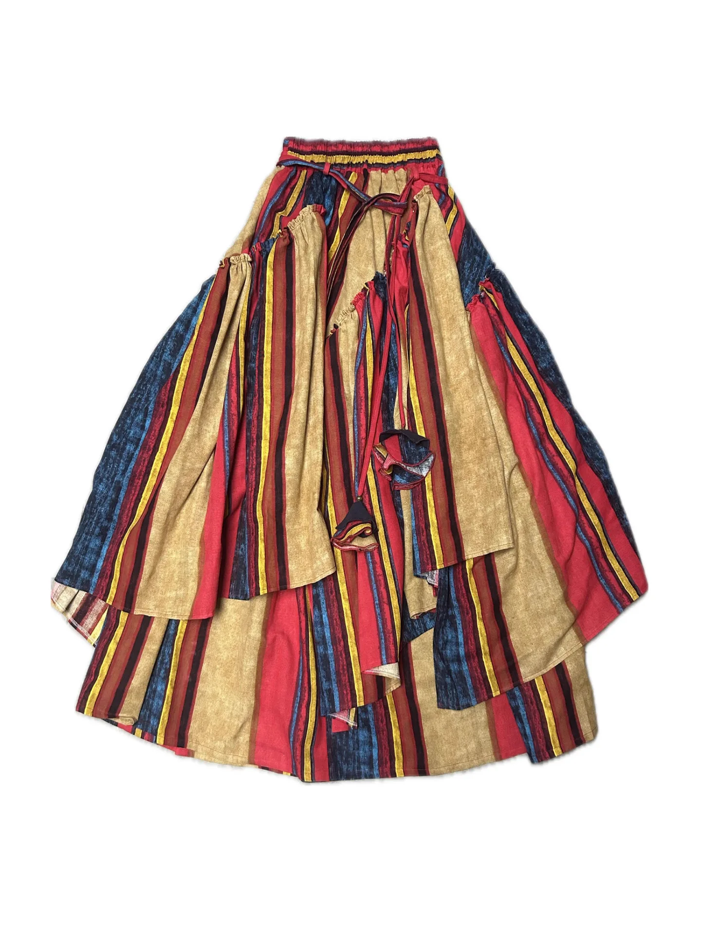 TIYIHAILEY-jupe longue Maxi pour femmes, taille élastique, lin en coton, arc-en-ciel irrégulier, jupes pour dames automne hiver S-2XL, nouvelle collection 2026