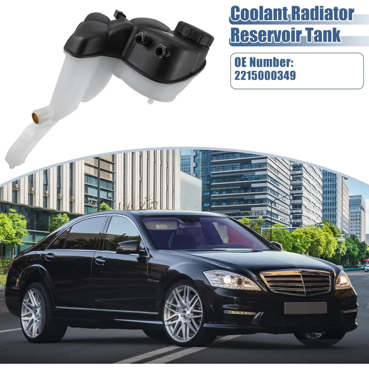 

2215000349 2105010615 Coolant Expansion Tank w/ Sensor for Mercedes-Benz C216 W221 CL500 S350