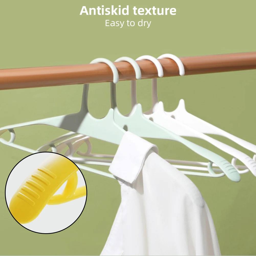 

5pcs Suit Cloth Hanger with Extra Wide Shoulders Home Wear Skid-proof Non-marking Shoulder Protection Storage Rack for Wardrobe