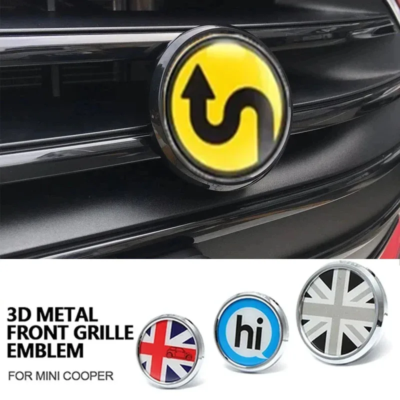 

Металлические 3D наклейки с эмблемой переднего гриля, значок, автомобильные аксессуары для Kia Ford Toyota Tesla Honda VW Hyundai AUDI, декоративная наклейка для автомобиля