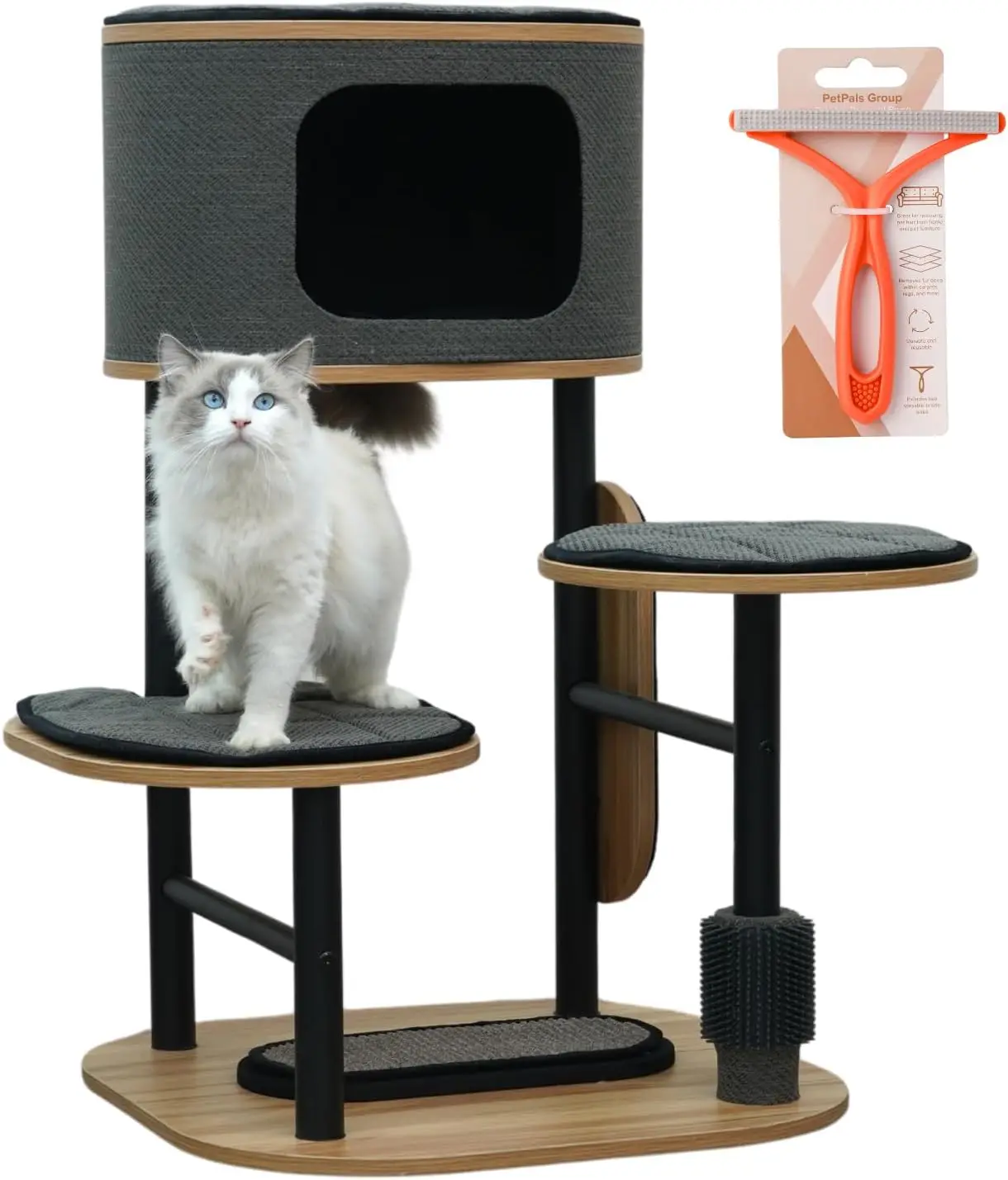 Industrial Chic Design & Stylish Modern Cat Tree, Contemporary & Urban Style Cat Tower - Starbz, Medium And