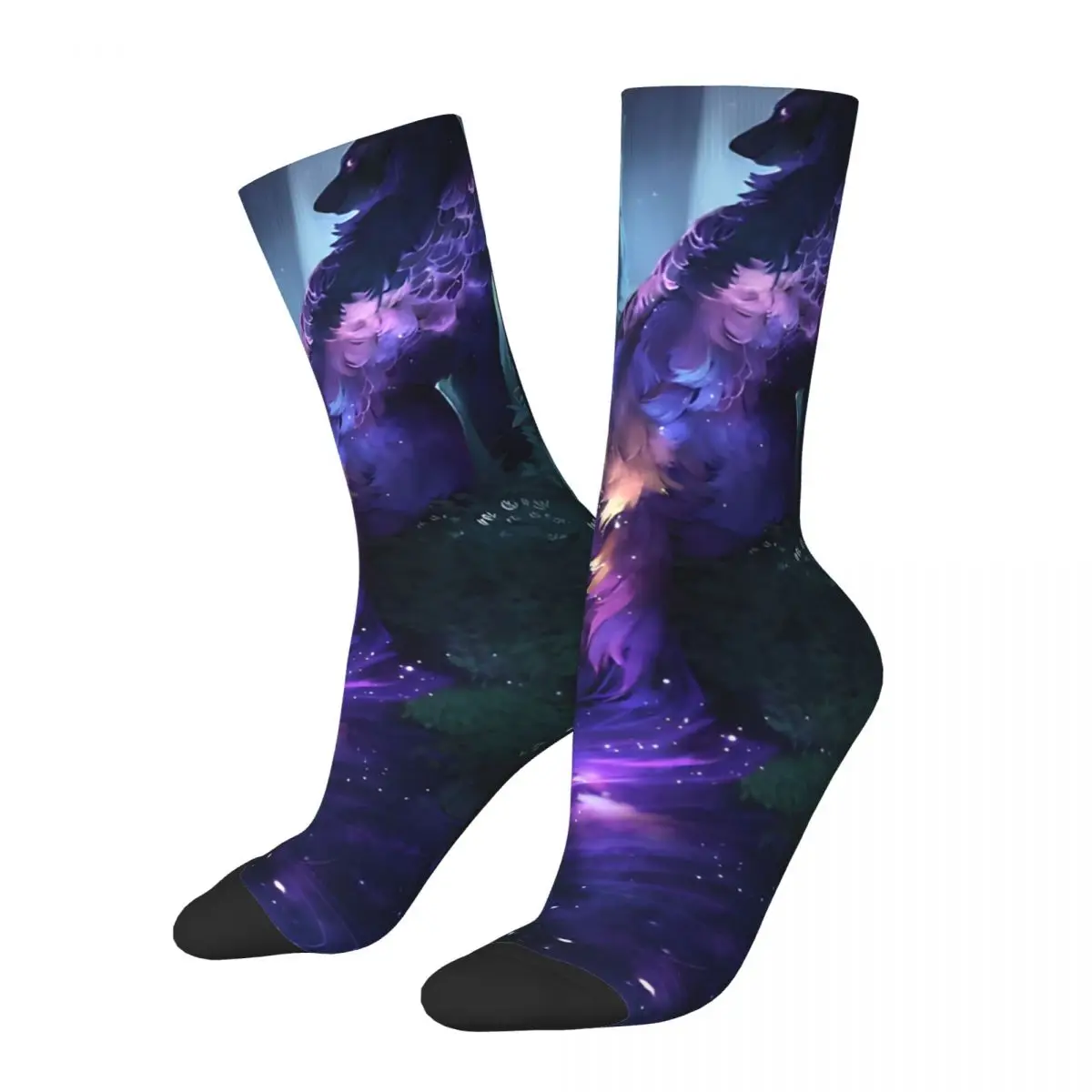 Vintage Luminous Men's compression Socks Unisex Harajuku Pattern Printed Novelty Crew Sock