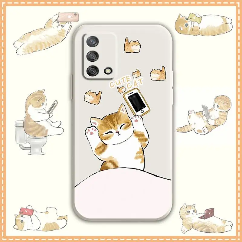 

Solid color Durable Phone Case For OPPO A74 4G/F19/F19S/A95 4G/Reno6 Lite Dirt-resistant colorful Cartoon Waterproof