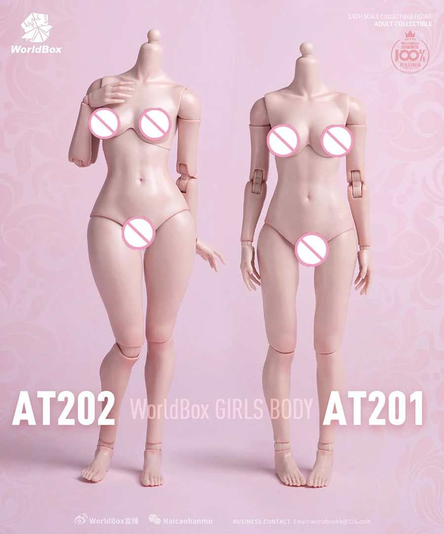 

2024 Q2 Worldbox AT201 AT202 1/6 Girls Joint Flexible Body Normal Fat Leg 12'' Female Soldier White Suntan Skin Action Figure