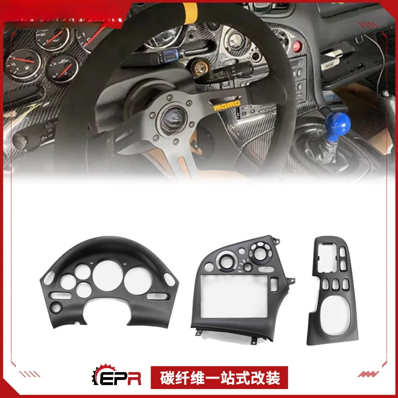 For Mazda RX7 FD3S Right-Hand Drive Matte Carbon Fiber Original Style Instrument Cover Interior Gear Shift Knob