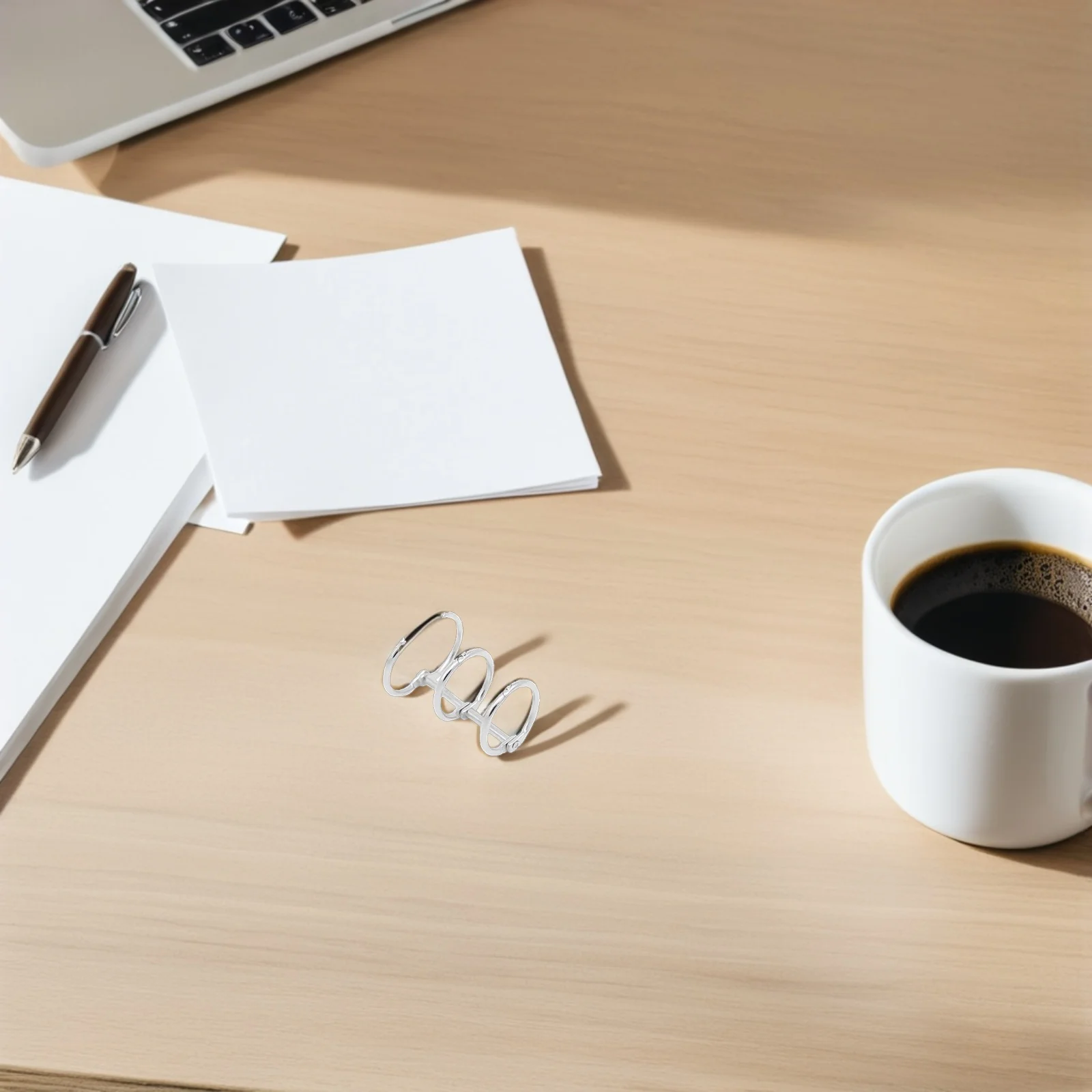 

6Pcs Three-Hole Binder Rings Metal DIY Book Clips for Notebook Loose Leaf Paper Home Office School Stationery Organizer