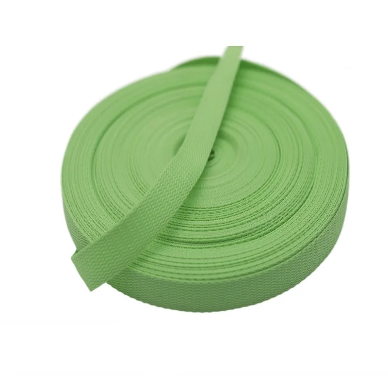 Nastro per luce notturna in poliestere fettuccia resistente all'usura ad alta resistenza cintura di sicurezza per auto sportiva all'aperto luminosa a lunga durata 150D/2 verde