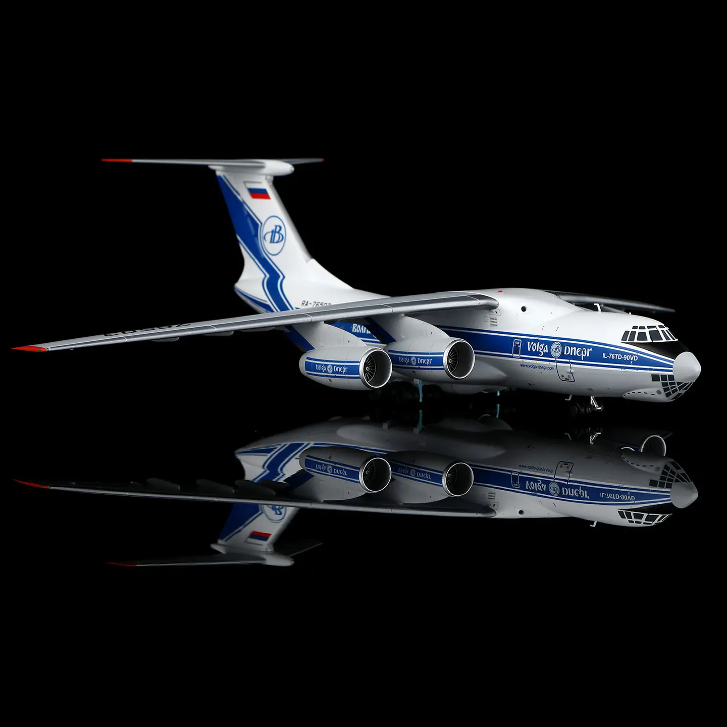 Avion de collection en alliage L2097, ailes SQ 1:200 Volga Dnepr Airlines Ilyushin IL-76, avion moulé sous pression, modèle RA-76503
