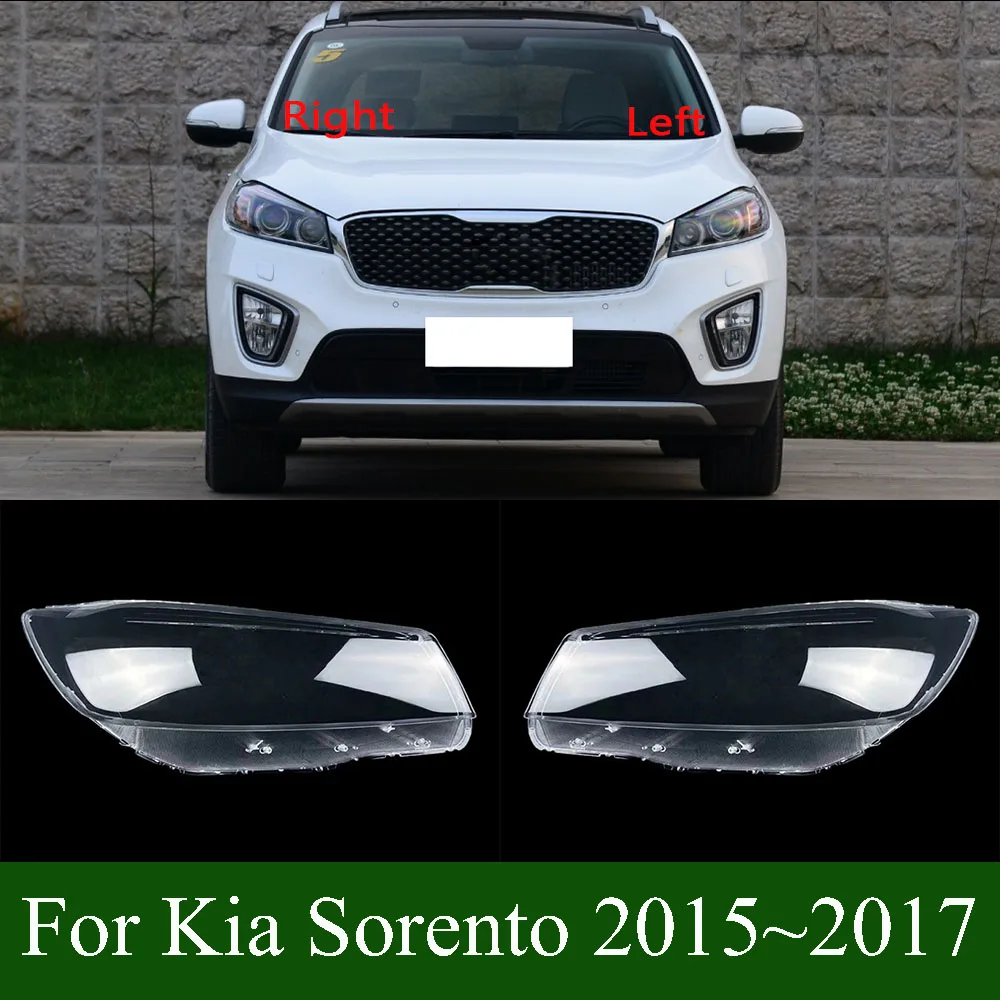 

For Kia Sorento 2015~2017 Penutup Lampu Depan Lensa Shell Plexiglass Pengganti Kap Lampu Asli