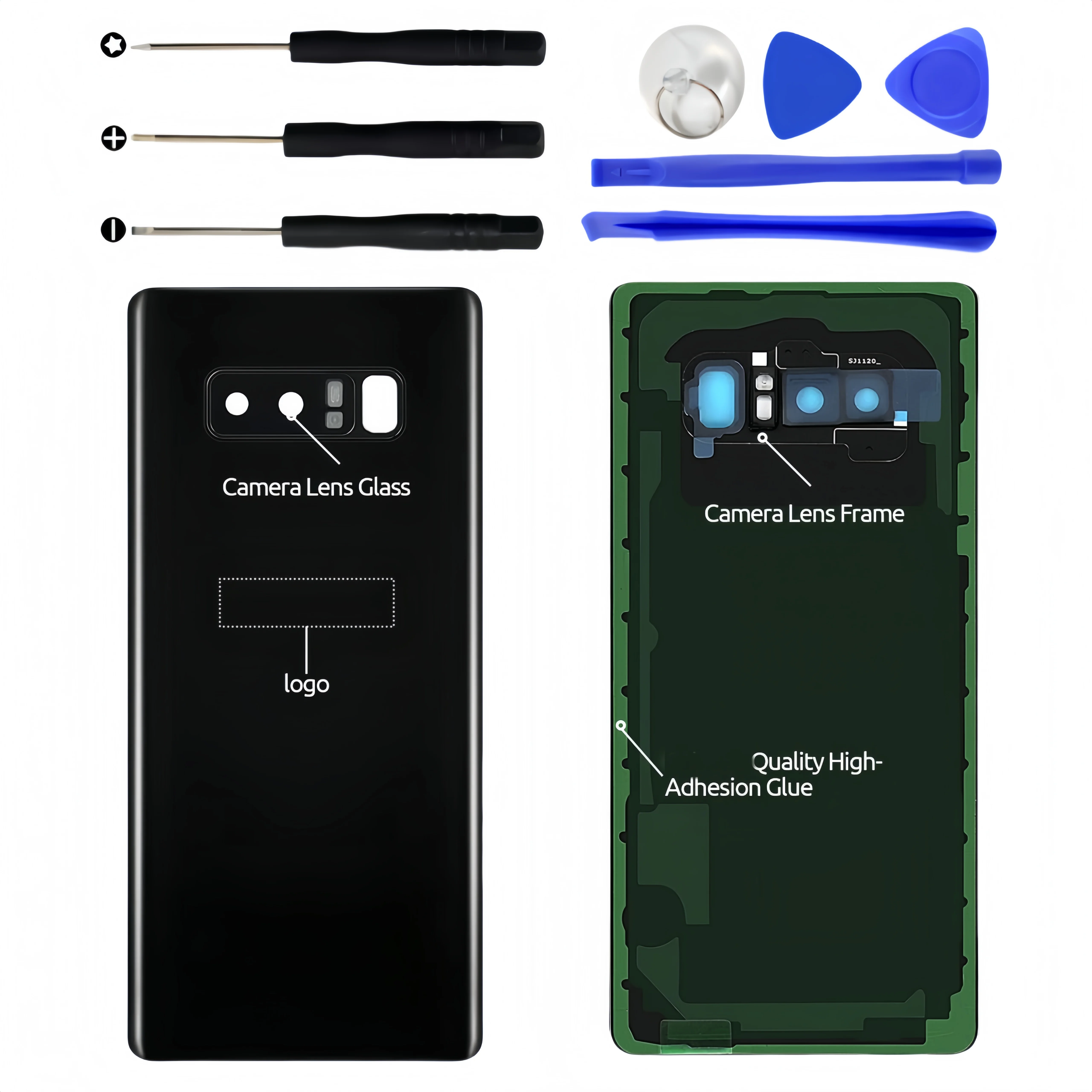 Back Glass Replacement for Samsung Galaxy Note 8 SM-N950F SM-N9500 SM-N950U1 SM-N950N SC-01K SM-N950FD Back Cover Rear Housing