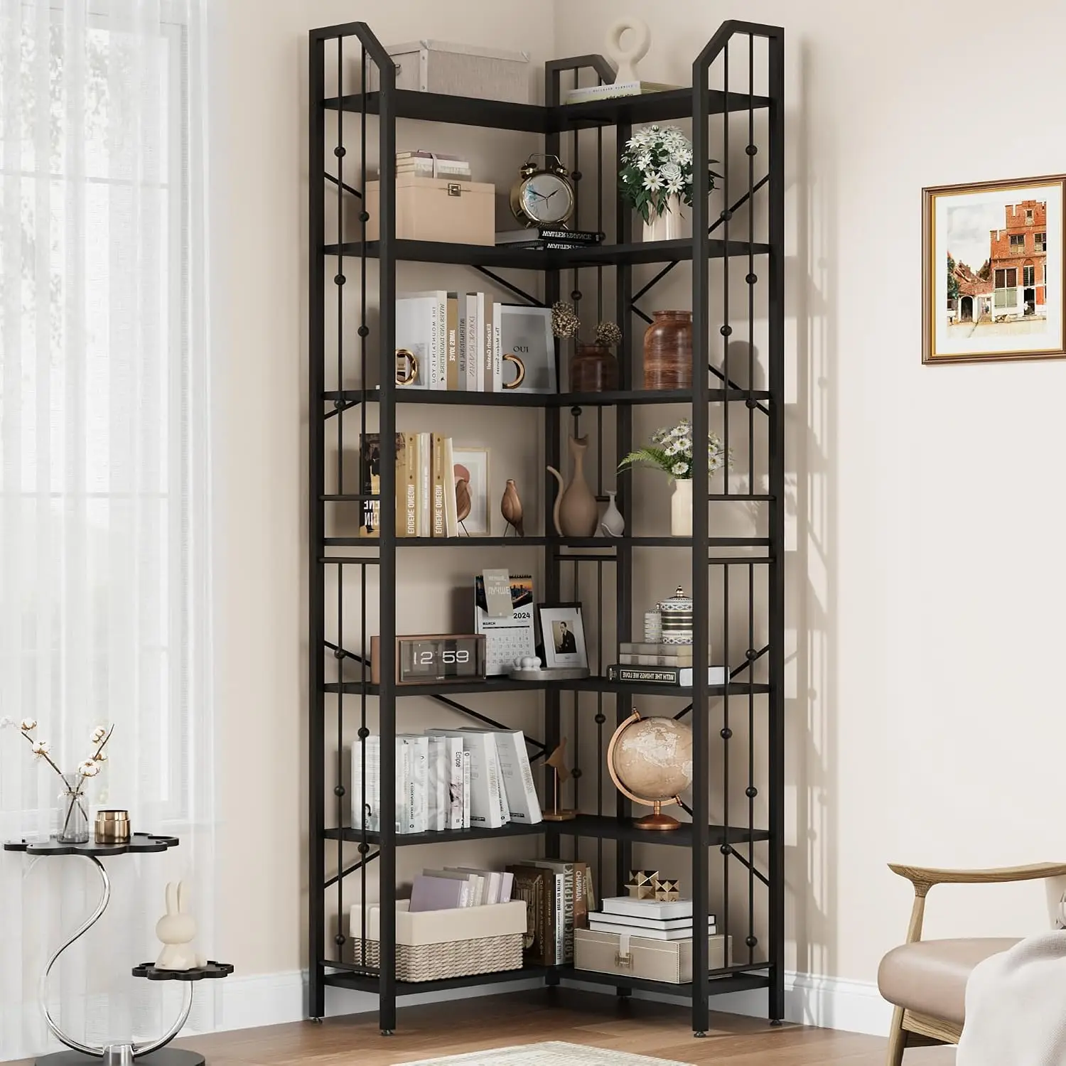 L-Shaped Corner Bookshelf 86