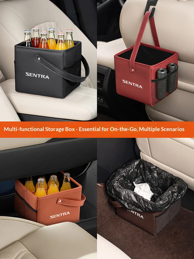 Auto-Mehrzweck-Aufbewahrungsbox, faltbare Aufbewahrungsbox, Auto-Müll-Organizer-Box, Aufbewahrungstasche für Nissan Sentra Zubehör