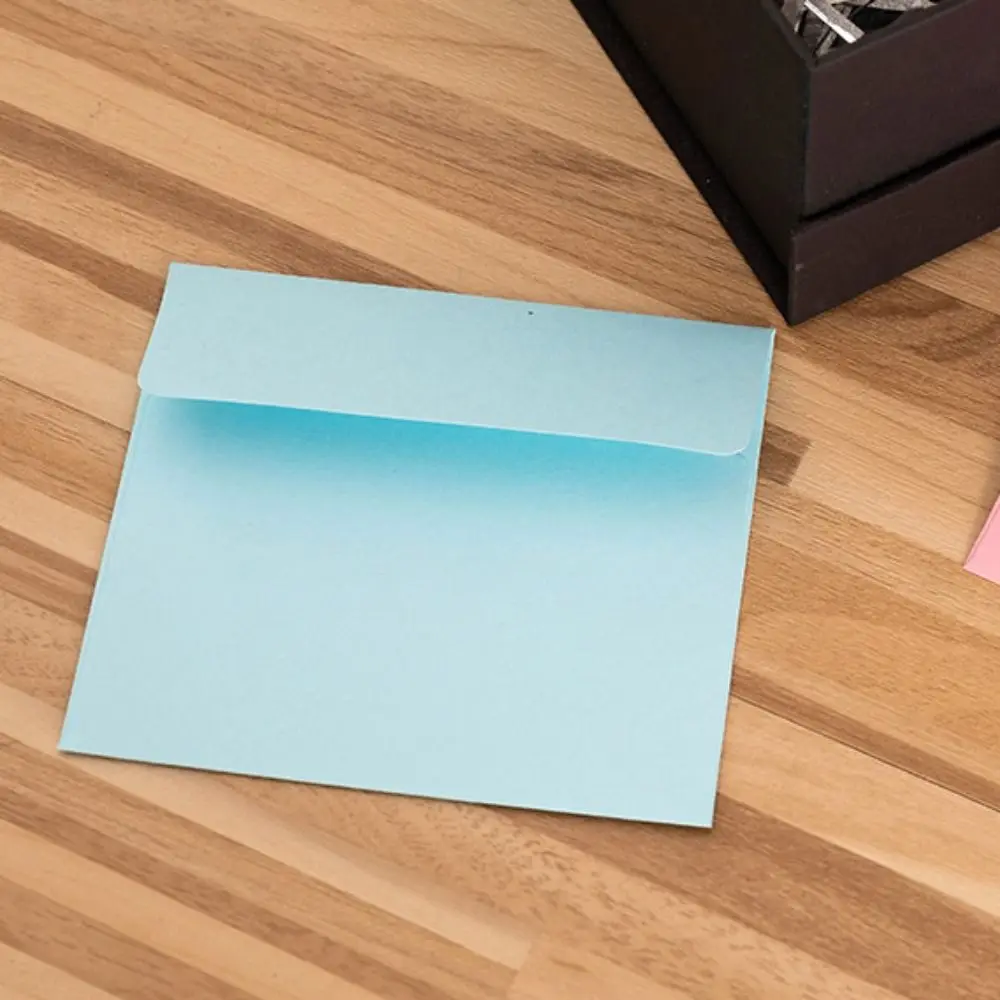 กระดาษออฟเซ็ต10ชิ้น/แพ็คซองจดหมายหนาสีสันสดใสสีลูกกวาดซองจดหมายกระดาษซองจดหมายขนาด11*10.3ซม. จัดงานแต่งงานขนาดเล็ก