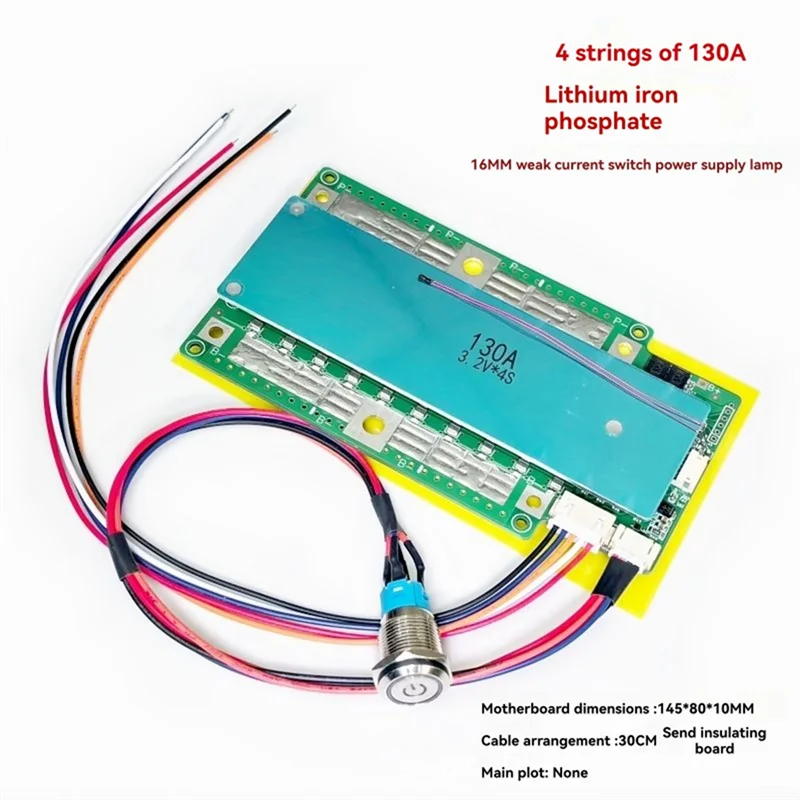 

RMWIN-Car RV Inverter Compatible BMS LFP Lifepo4 Battery Protection Board 4S 12.8V Switch Charge Discharge Current Limiting