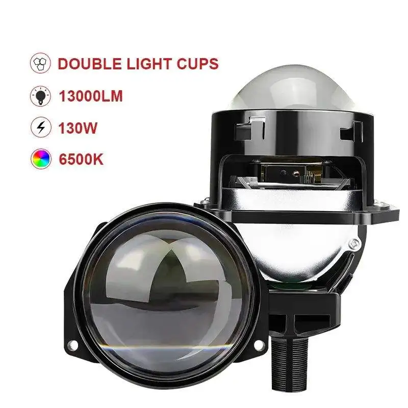 

NEW HOT P03 Blue Bi Led Projector Lens 12V 65W Headlights Lamp Led Projector Light for Car Universal Auto Lighting Systems