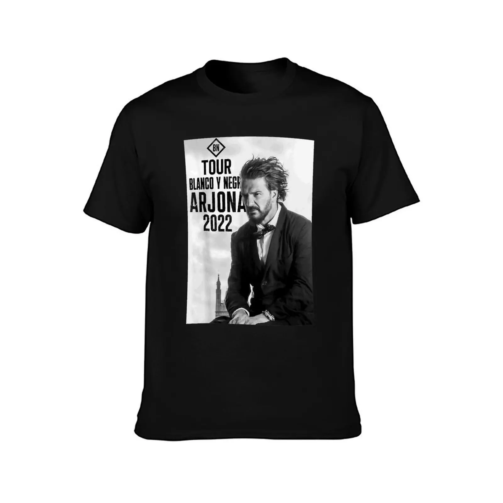 Ricardo Arjona Blancos y Negro Tour T-Shirt Breathable Workout Short Sleeve Top T-Shirt