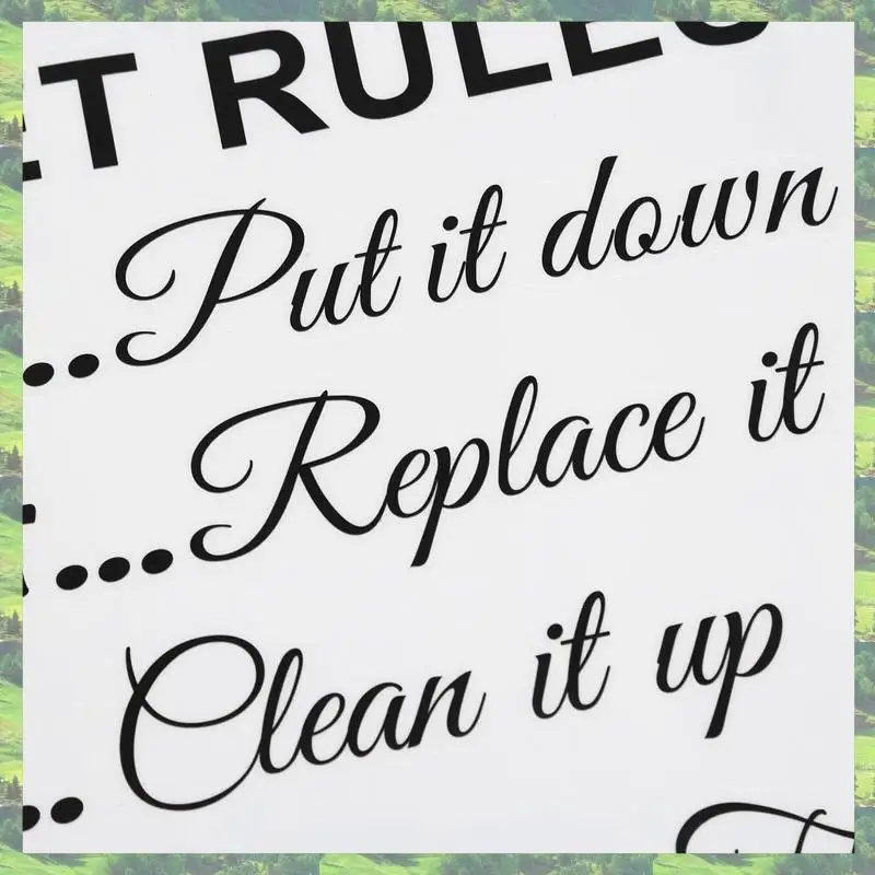

A59Z-10X Toilet Rules Bathroom Removable Wall Sticker Vinyl Art Decals DIY Home Decor