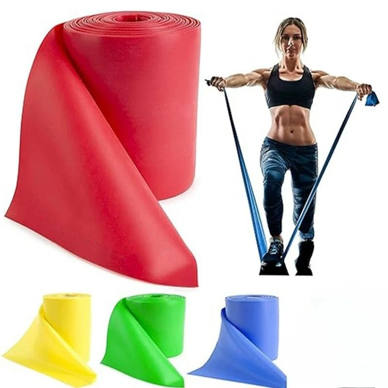 4 Bandas Elásticas de Látex para Terapia Física y Rehabilitación