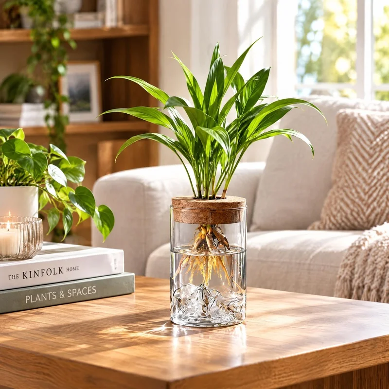 Hydroponic Plant Glass Vase Desktop Bonsai Green Plant Micro Landscape Ornament For Office Home Table Decor