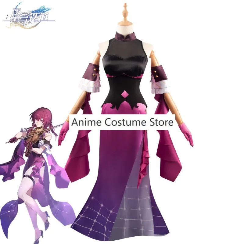 Game Honkai Star Rail Concert Cosplay Kafka Cosplay Costume Wig Set Game New Outfit Kafka Long Dress Convention Comic Con Suit