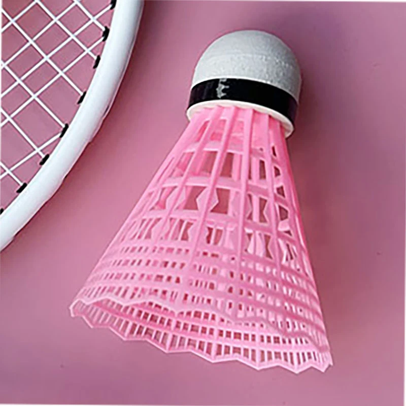 1-delige roze imitatie nylon bal milieubescherming duurzame badminton nylon oefenballen beginners sporttrainingsbenodigdheden