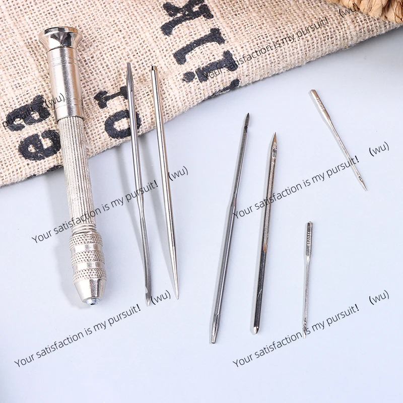 Picture 3: ZOCI-Leather Sewing Awl Repair Kit Replaceable Punch Stitching Needles With Awl Handle For Shoes Stitching DIY Leathercraft