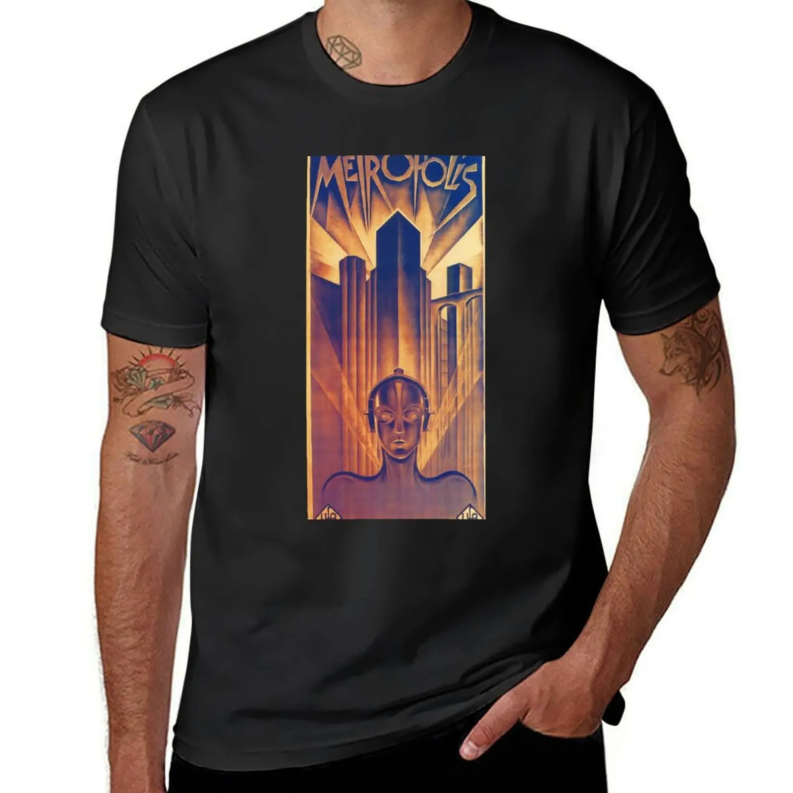 

Fritz Lang METROPOLIS 1927 Science Fiction Film Vintage Movie T-Shirt customs design your own for a boy T-shirts for men cotton