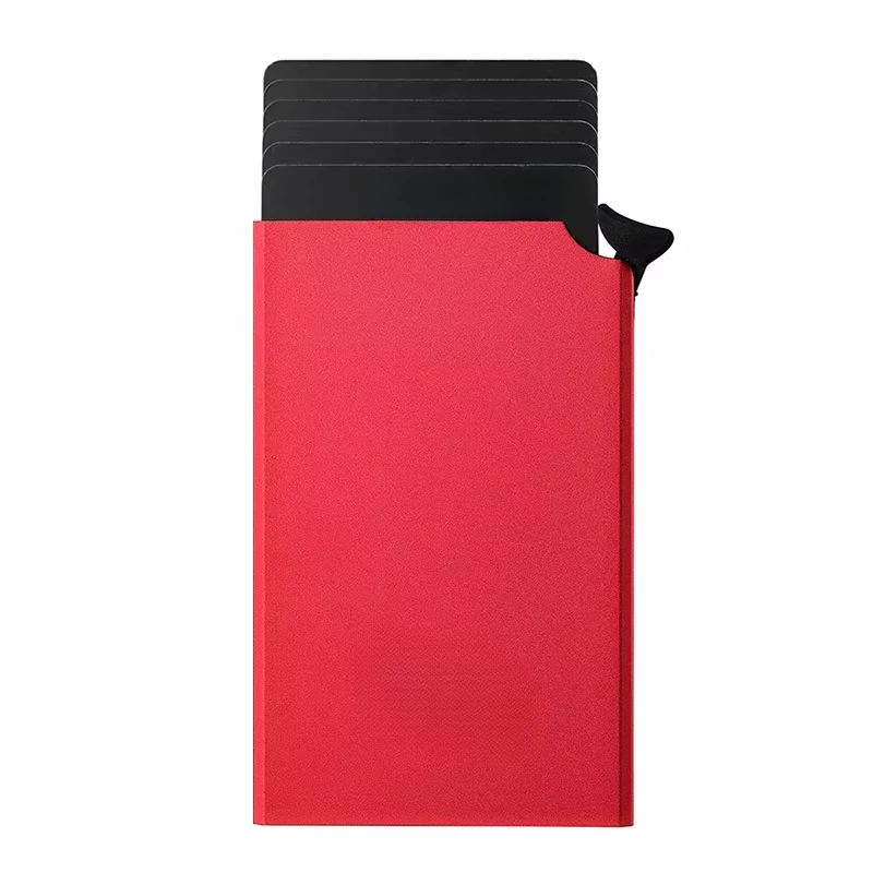 2025 Nieuwe slanke pop-up kaarthouder RFID-bescherming Aluminium heren dames portemonnee Unisex ID Credit Case Trendy reiskaarthouder portemonnee