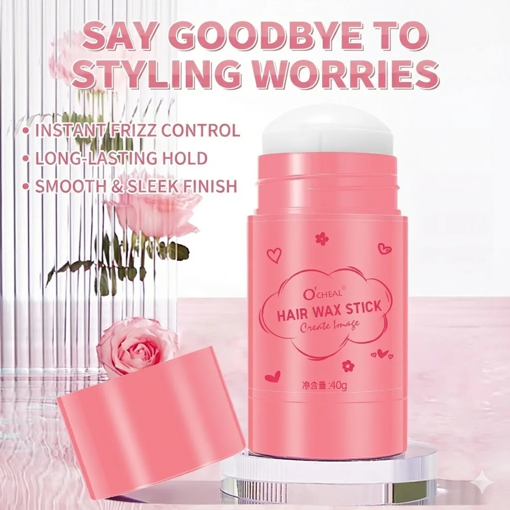 

OCHEAL Hair Wax Stick Edge Control Gel Stick for Wigs Anti-Frizz Broken Hair Finishing Cream Non-Greasy Long Lasting Styling Pom