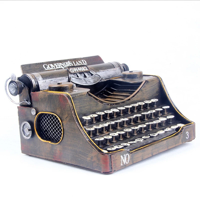 large Vintage Typewriter model Decoration Creative Cafe Bar Decor Accessories Home Furnishing Iron Crafts home christmas gifts