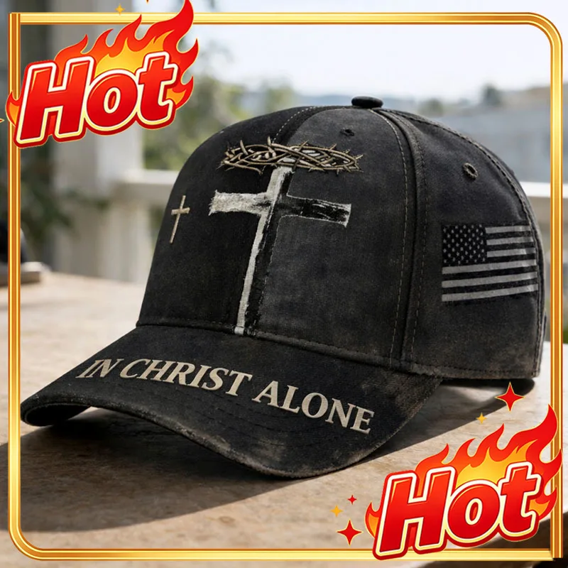 Gorra de Béisbol Bordada Personalizada con el Espíritu Santo Cristiano y el León de Judá, Cruz de Jesús - Gorra de Fe Unisex Ajustable
