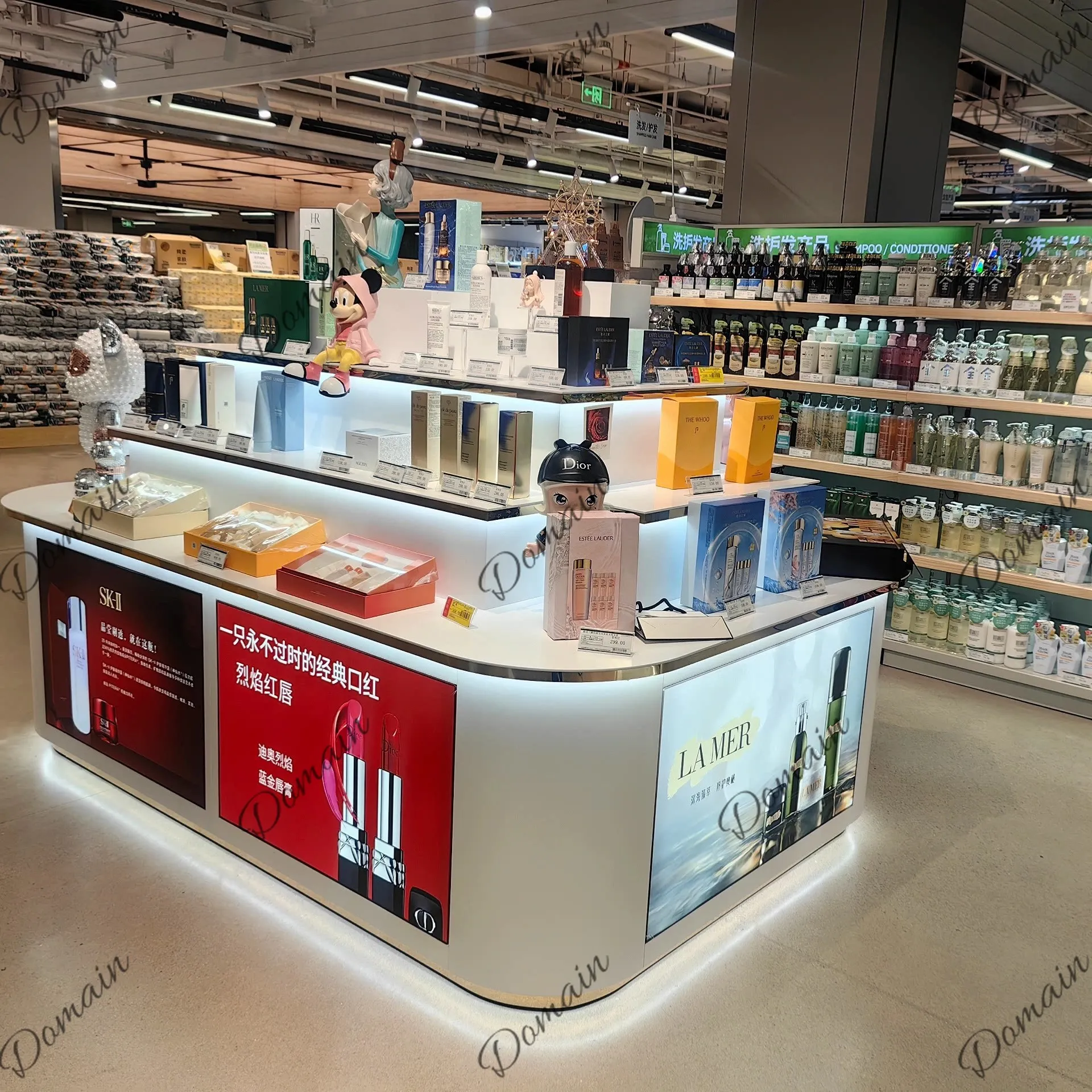 Round Nakajima Cabinet Skin Care Products Showcase Set Table Jewelry Merchandise Store  Candy Souvenir Wedding Products Showcase