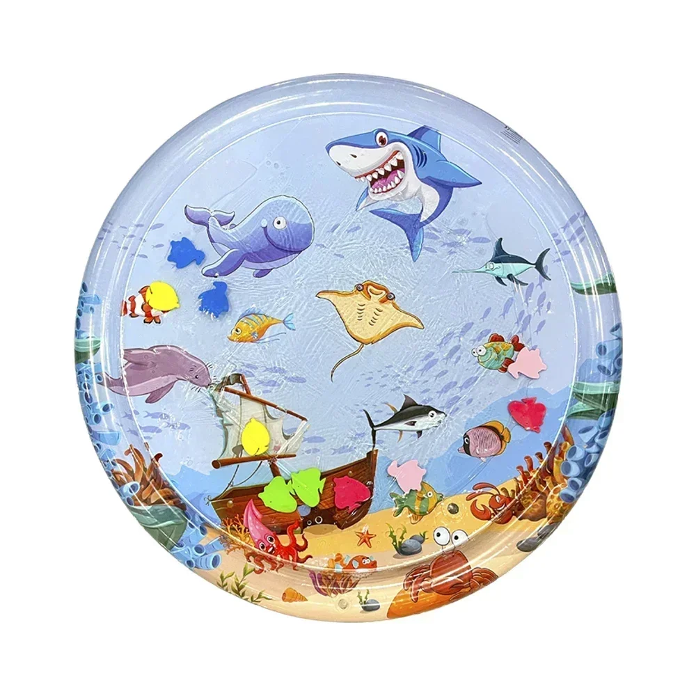 1 PC PVC เด็กเล่นน้ํา MAT Inflatable Cushion สําหรับเด็กวัยหัดเดิน Early Education การพัฒนากิจกรรมของเล่นปลอดภัย Tummy Time Water Pad