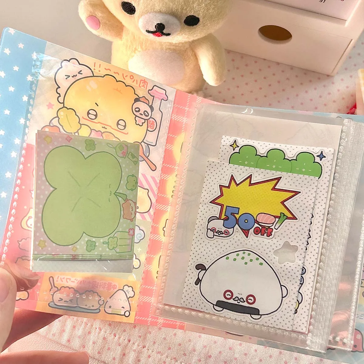 Cute M5 Organizer Album Stickers Notes Idol Cards Photos Name Card Holder Minimalist Style