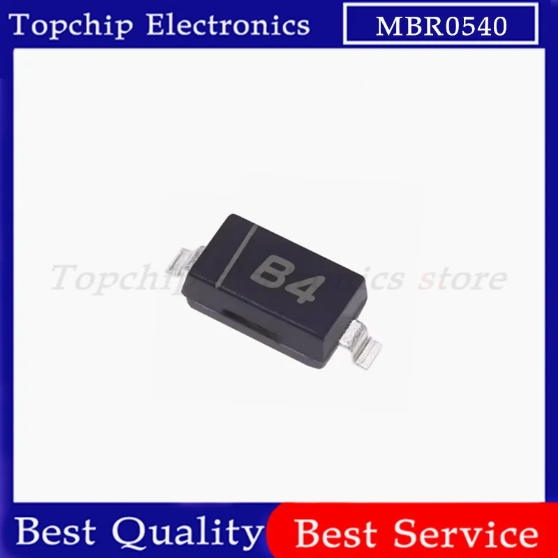 

100 шт. MBR0540W B4 MBR0540T1G SOD-123 1206 SMD диод Шоттки MBR0540 SOD123