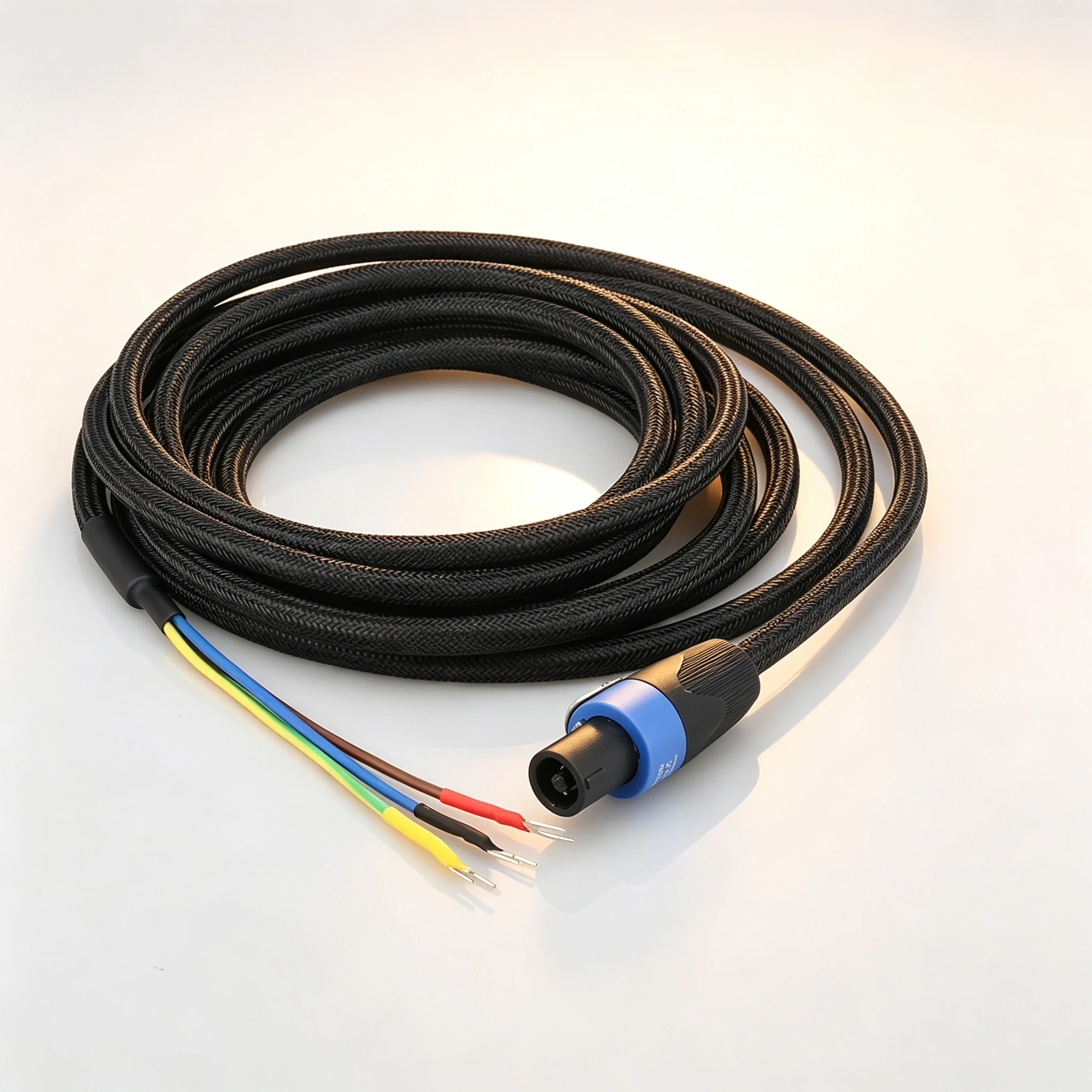 HiFi SBC01 Subwoofer cable 3 Wire Sub Speaker Cable Speakon to Spade banana end for REL/MJ Acoustics