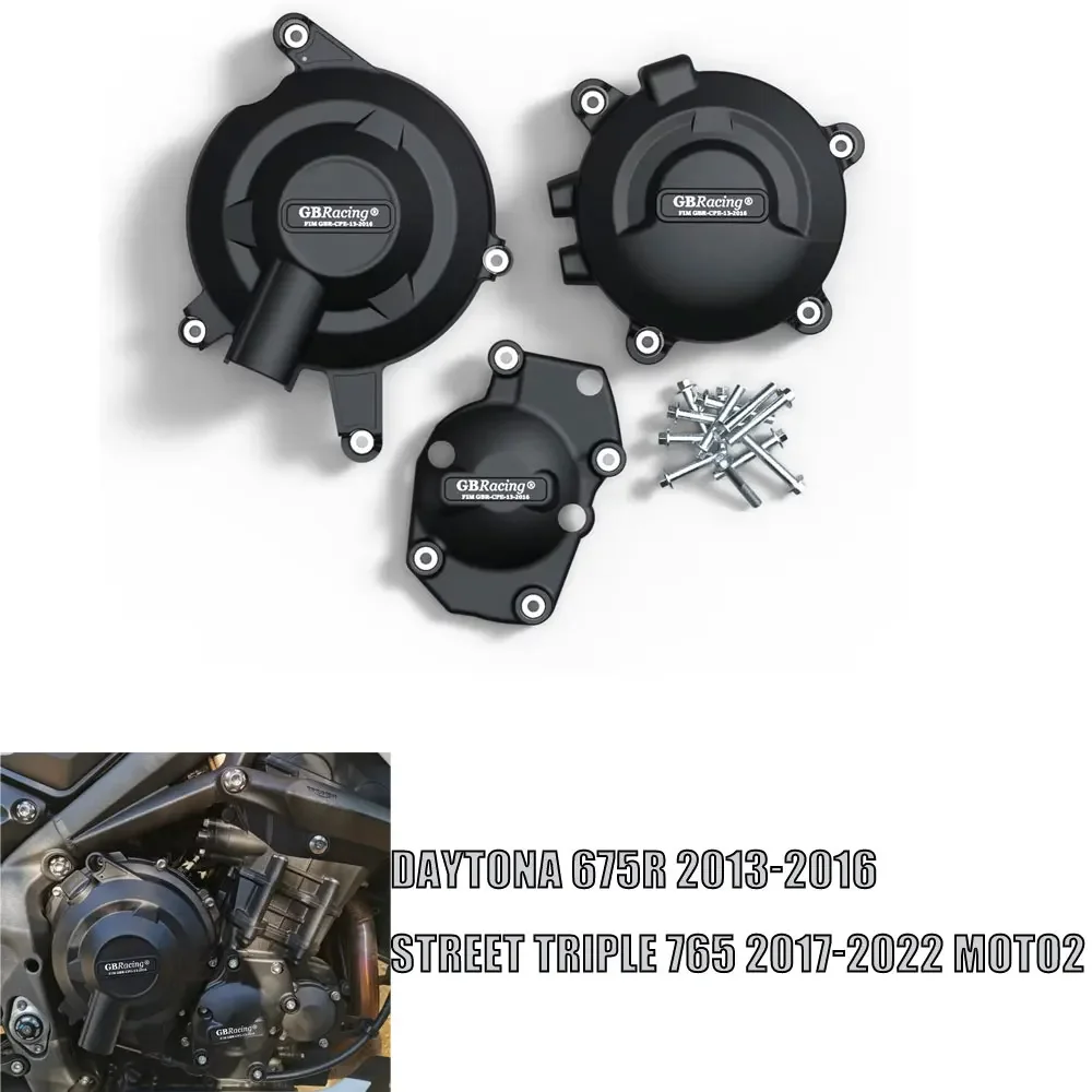 

Gbracing Engine Cover Protection Set for Triumph Daytona 675R 2013-2016 Street Triple 765 2017-2022 MOTO2