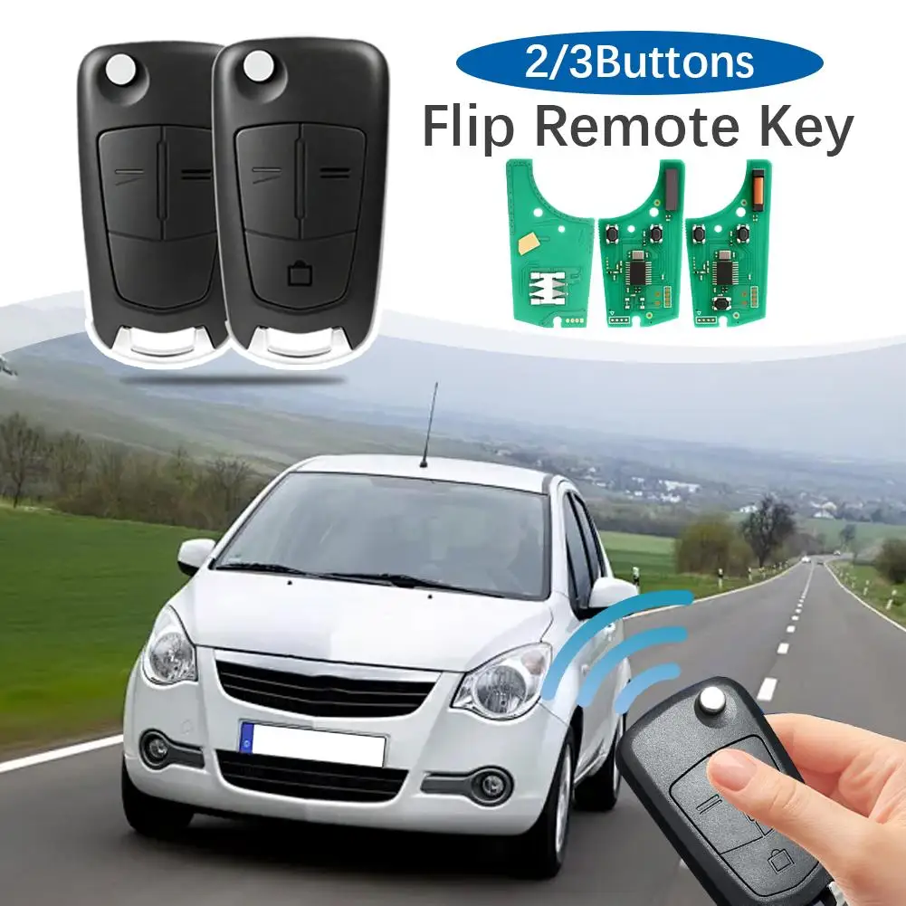 Original LOGO 2/3 Buttons Flip Remote Car Key For Opel Vauxhall Corsa D Astra H Zafira B 2004 2005 2006 2007 2008 2013